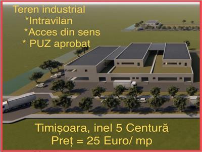 Teren industrial, intravilan  cu PUZ aprobat!